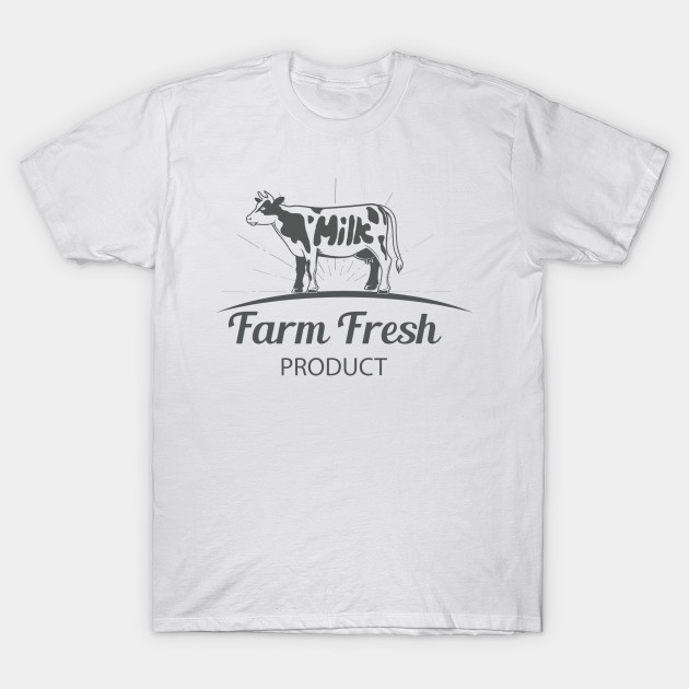 Farm Cow With Milk Logo